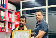 पूर्वेली ढुवानीको ‘चालक अफ द मन्थ’ सविन श्रेष्ठ घोषित